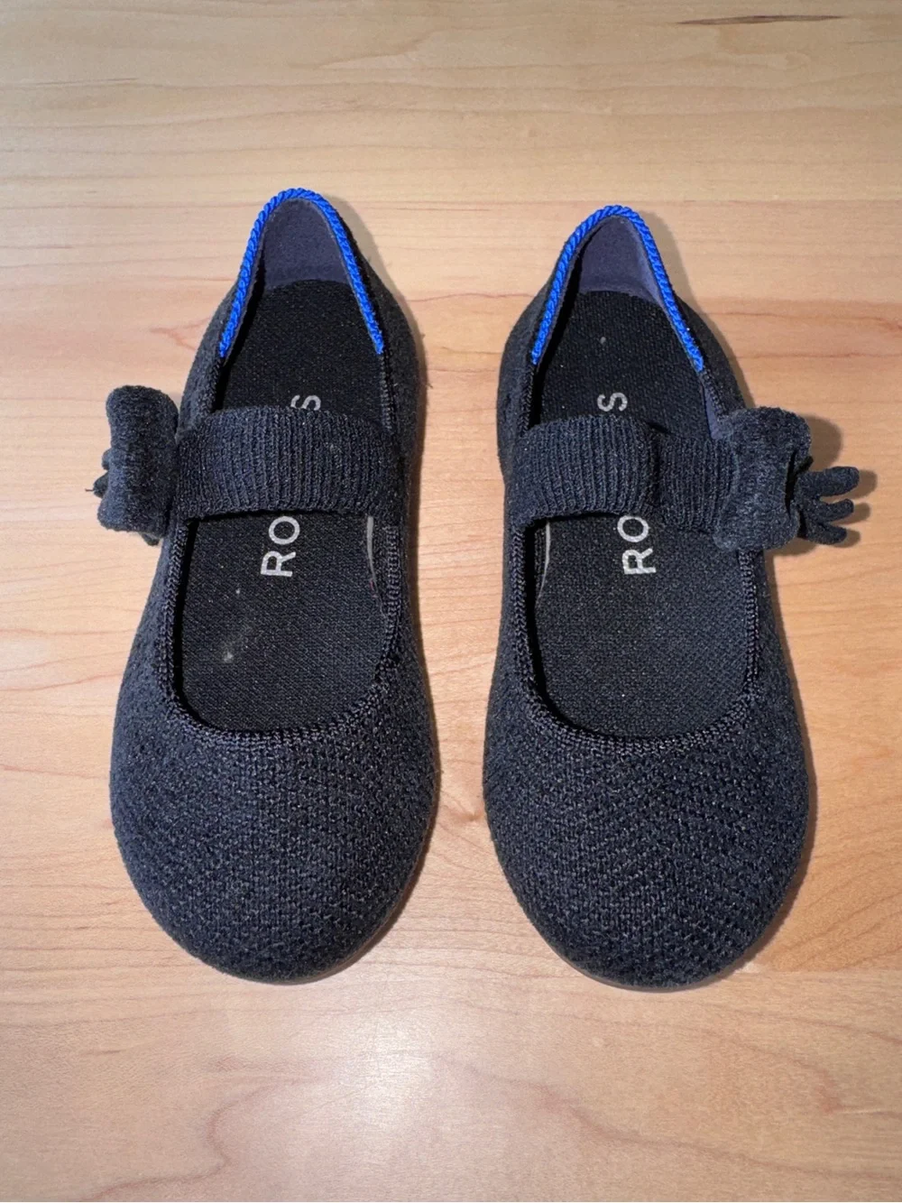 Rothy's The Kids Tux Bow Mary Jane in Knit Black 9